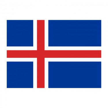 Drapeau de l'Islande sur hampe
