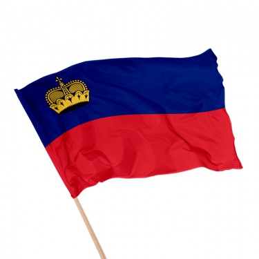 Drapeau du Liechtenstein sur hampe