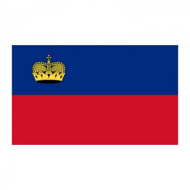 Drapeau du Liechtenstein sur hampe