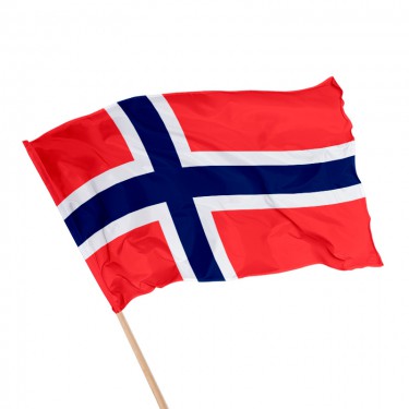 Drapeau de la Norvège sur hampe