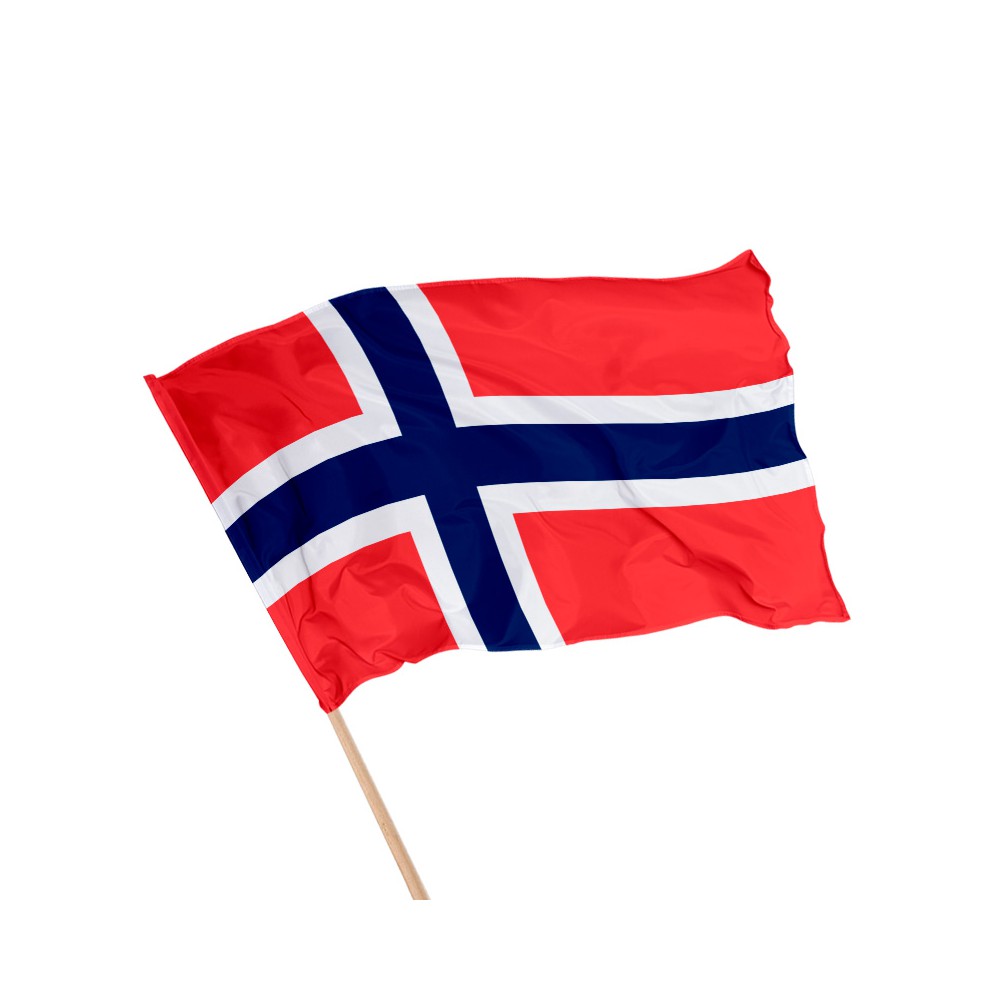 Drapeau de la Norvège sur hampe