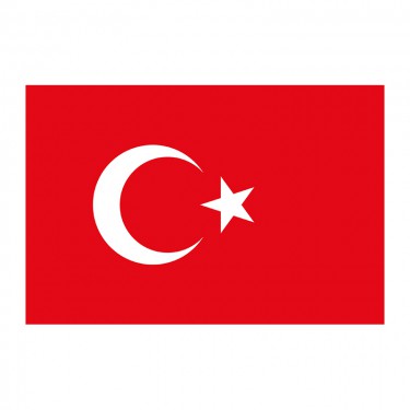 Drapeau de la Turquie sur hampe