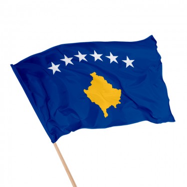 Drapeau du Kosovo sur hampe