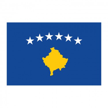 Drapeau du Kosovo sur hampe