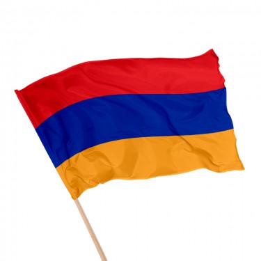 Drapeau de l'Arménie sur hampe