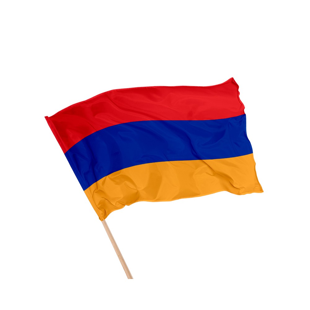 Drapeau de l'Arménie sur hampe