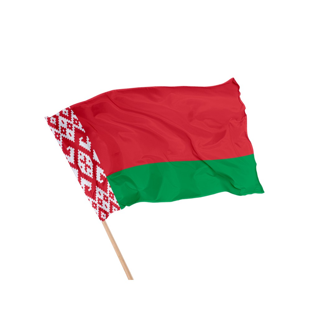 Drapeau de la Biélorussie sur hampe