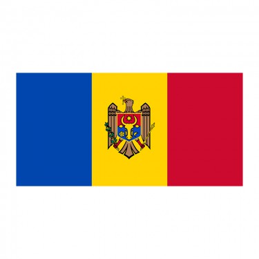Drapeau de la Moldavie sur hampe