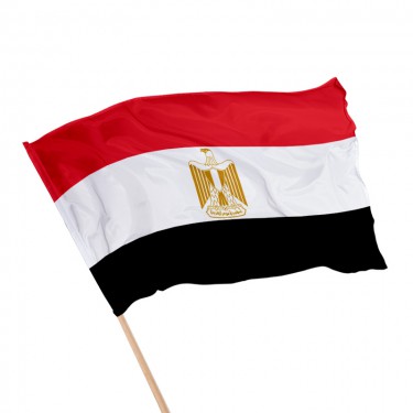 Drapeau de l'Egypte sur hampe