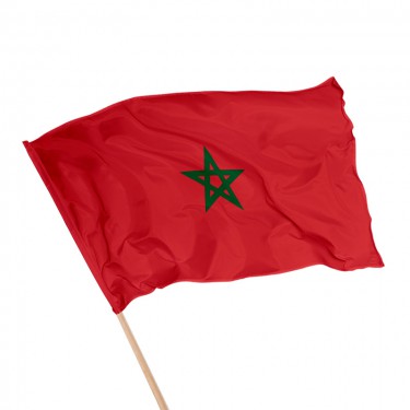 Drapeau du Maroc sur hampe