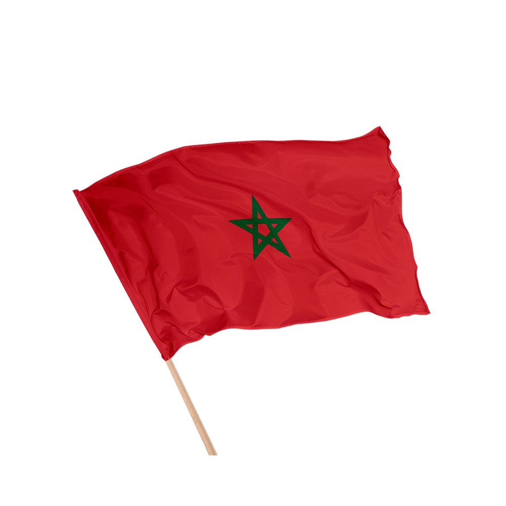 Drapeau du Maroc sur hampe
