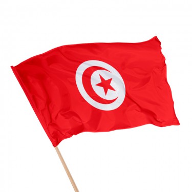 Drapeau de la Tunisie sur hampe