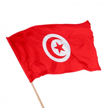 Drapeau Tunisie sur Hampe à agiter - 5 tailles disponibles