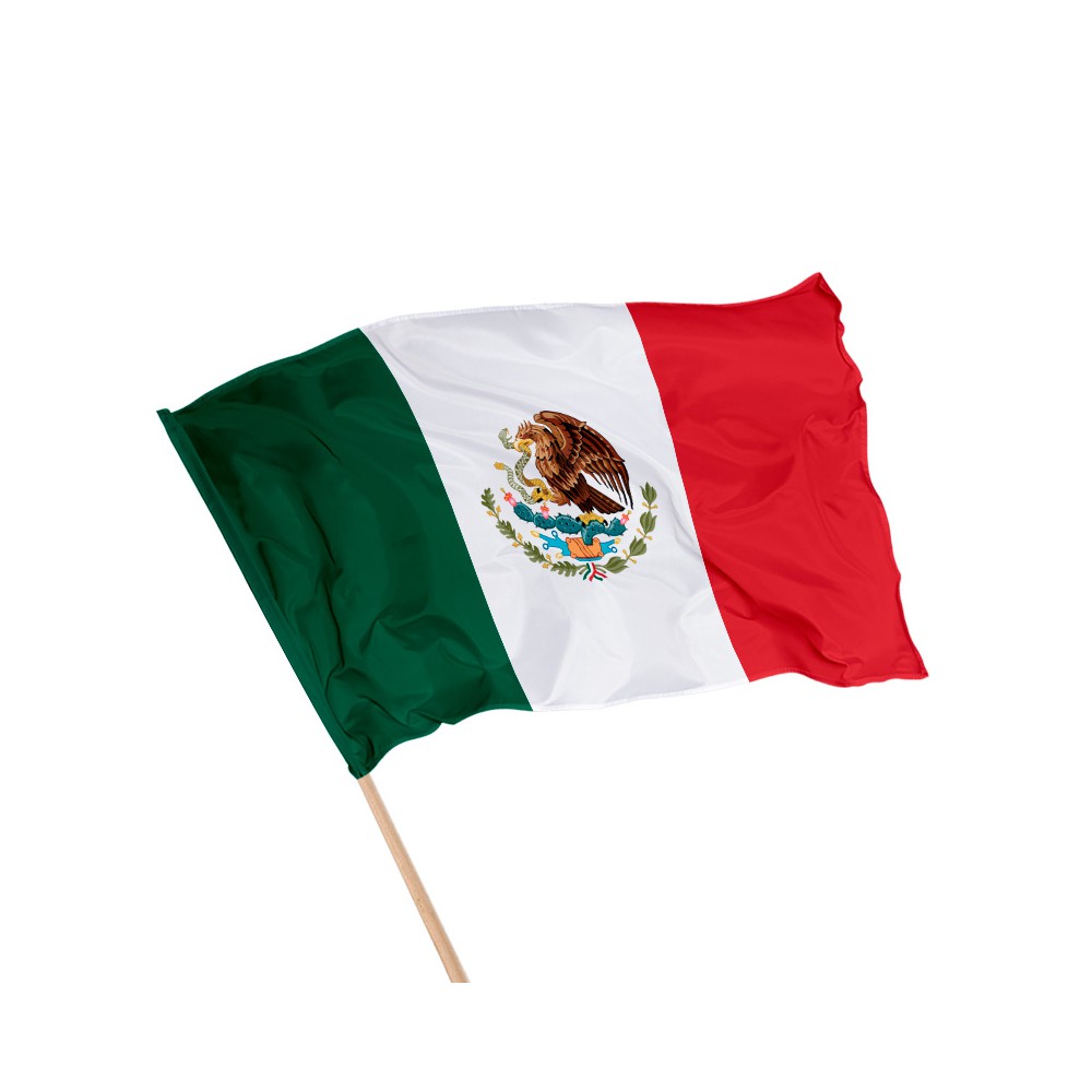 Drapeau du Mexique sur hampe