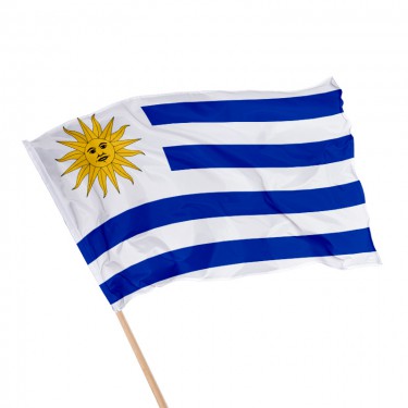 Drapeau de l'Uruguay sur hampe