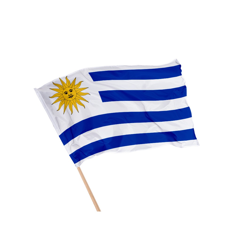 Drapeau de l'Uruguay sur hampe