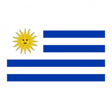 Drapeau de l'Uruguay sur hampe