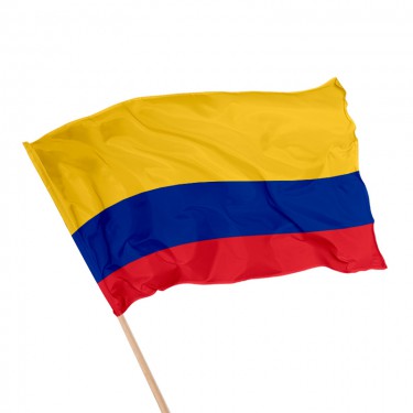 Drapeau de la Colombie sur hampe