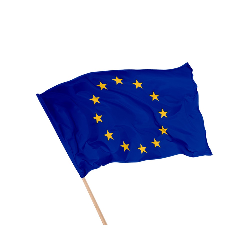 Drapeau Europe sur Hampe à agiter - 5 tailles disponibles