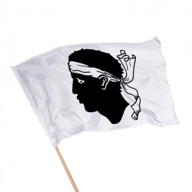 Drapeau Corse sur Hampe à agiter - 5 tailles disponibles