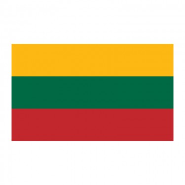 Drapeau de la Lituanie sur hampe