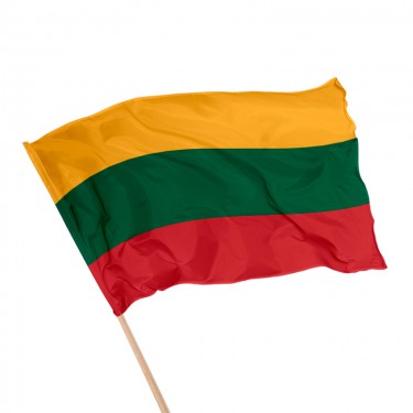 Drapeau de la Lituanie sur hampe
