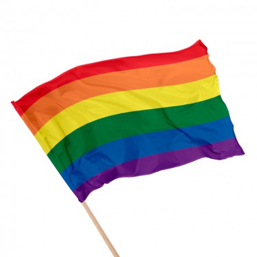 Drapeau LGBT sur hampe