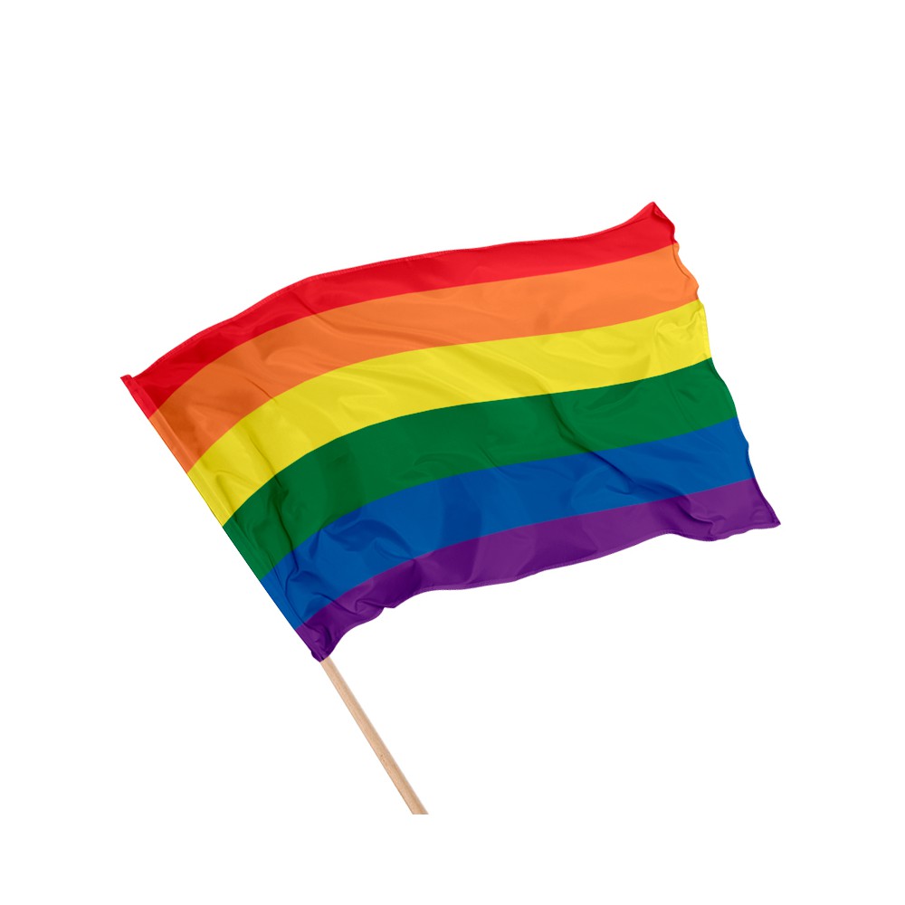 Drapeau LGBT sur hampe