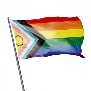 Drapeau LGBTQI+ Progress Pride à hisser