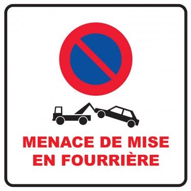 Panneau stationnement symbole fourrière