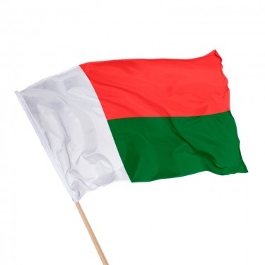 Drapeau de Madagascar sur hampe