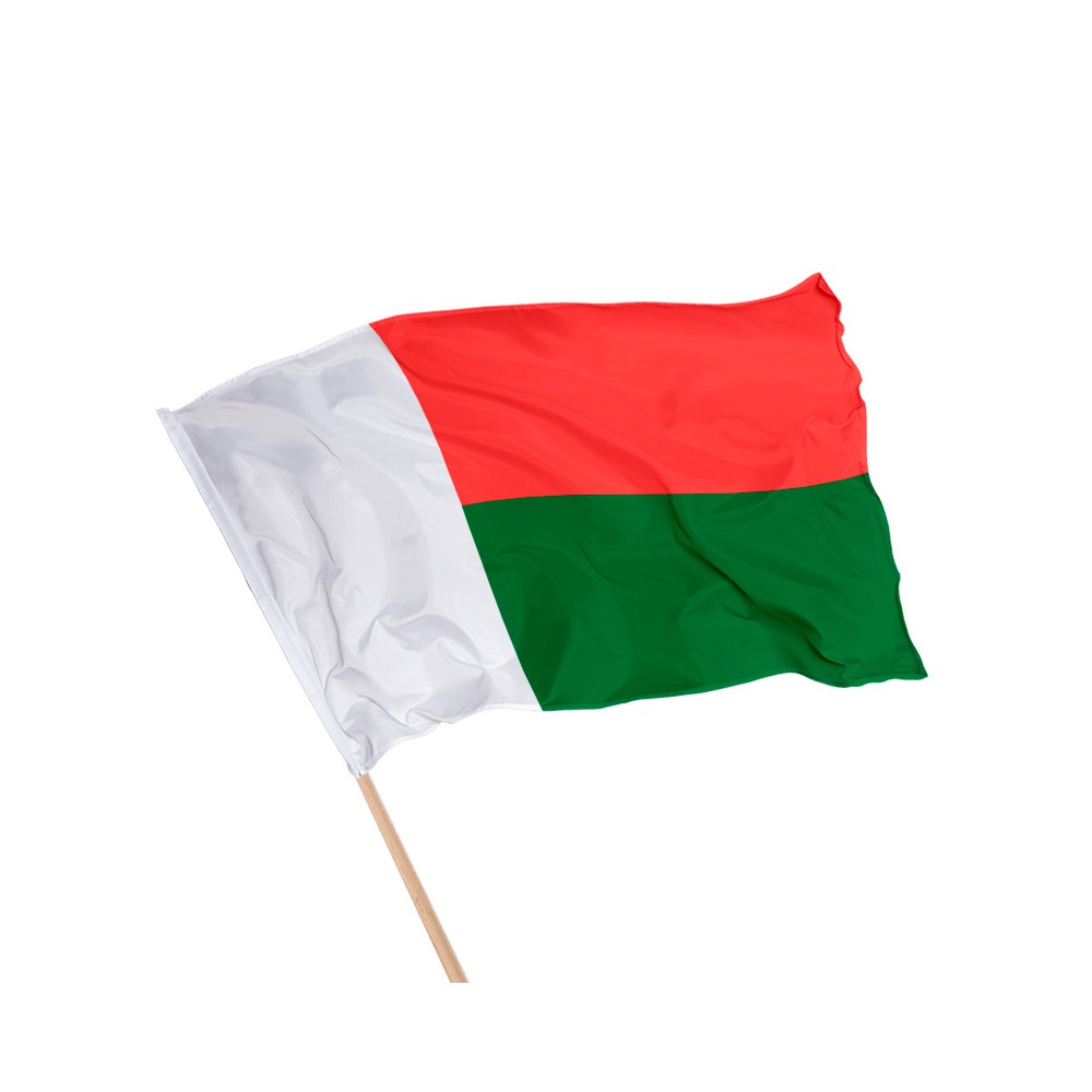 Drapeau de Madagascar sur hampe