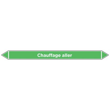 Marqueur de tuyauterie Chauffage aller