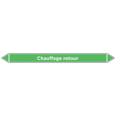 Marqueur de tuyauterie Chauffage retour