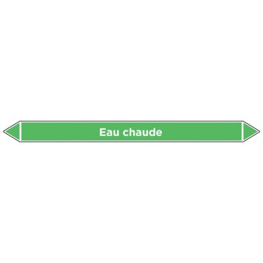 Marqueur de tuyauterie Eau chaude