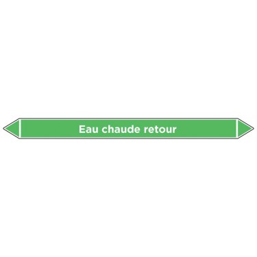 Marqueur de tuyauterie Eau chaude retour
