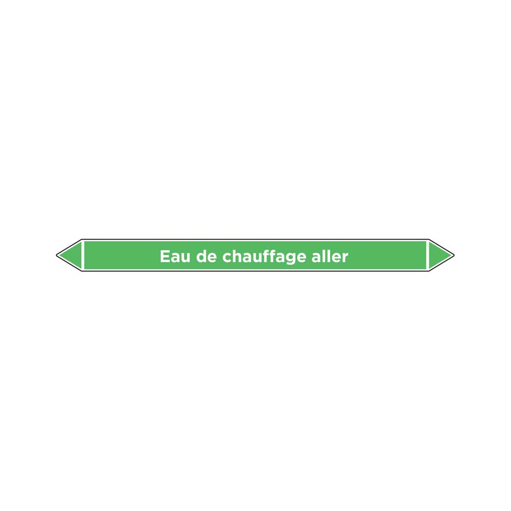 Marqueur de tuyauterie Eau de chauffage aller Marqueur de tuyauterie Eau de chauffage aller