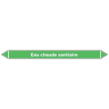 Marqueur de tuyauterie Eau chaude sanitaire