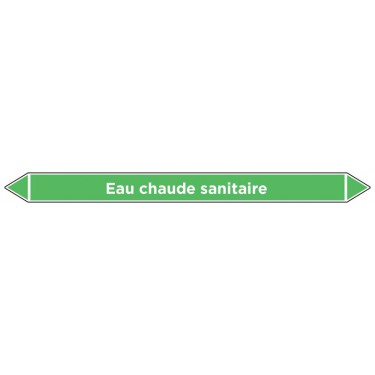 Marqueur de tuyauterie Eau chaude sanitaire