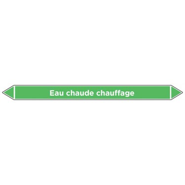Marqueur de tuyauterie Eau chaude chauffage