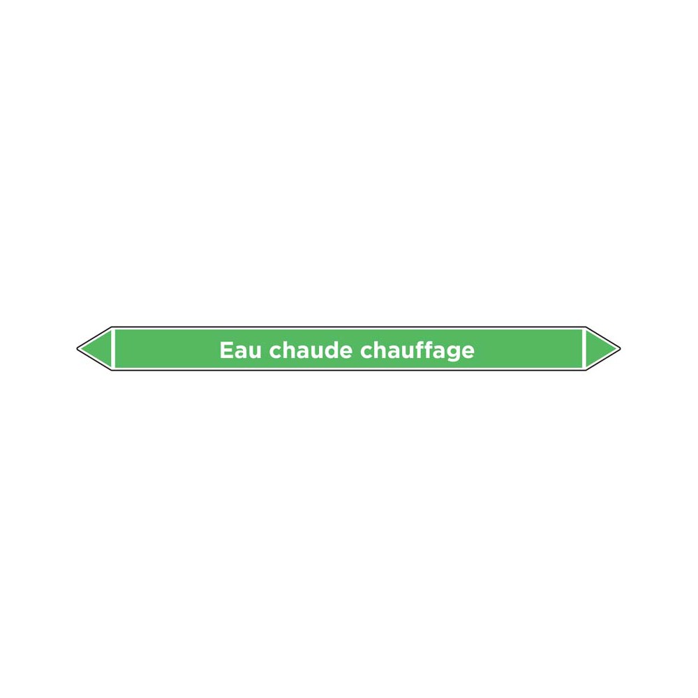 Marqueur de tuyauterie Eau chaude chauffage Marqueur de tuyauterie Eau chaude chauffage