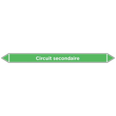 Marqueur de tuyauterie Circuit secondaire