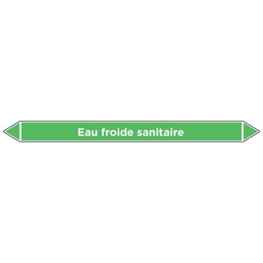 Marqueur de tuyauterie Eau froide sanitaire