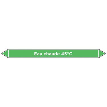 Marqueur de tuyauterie Eau chaude 45°C