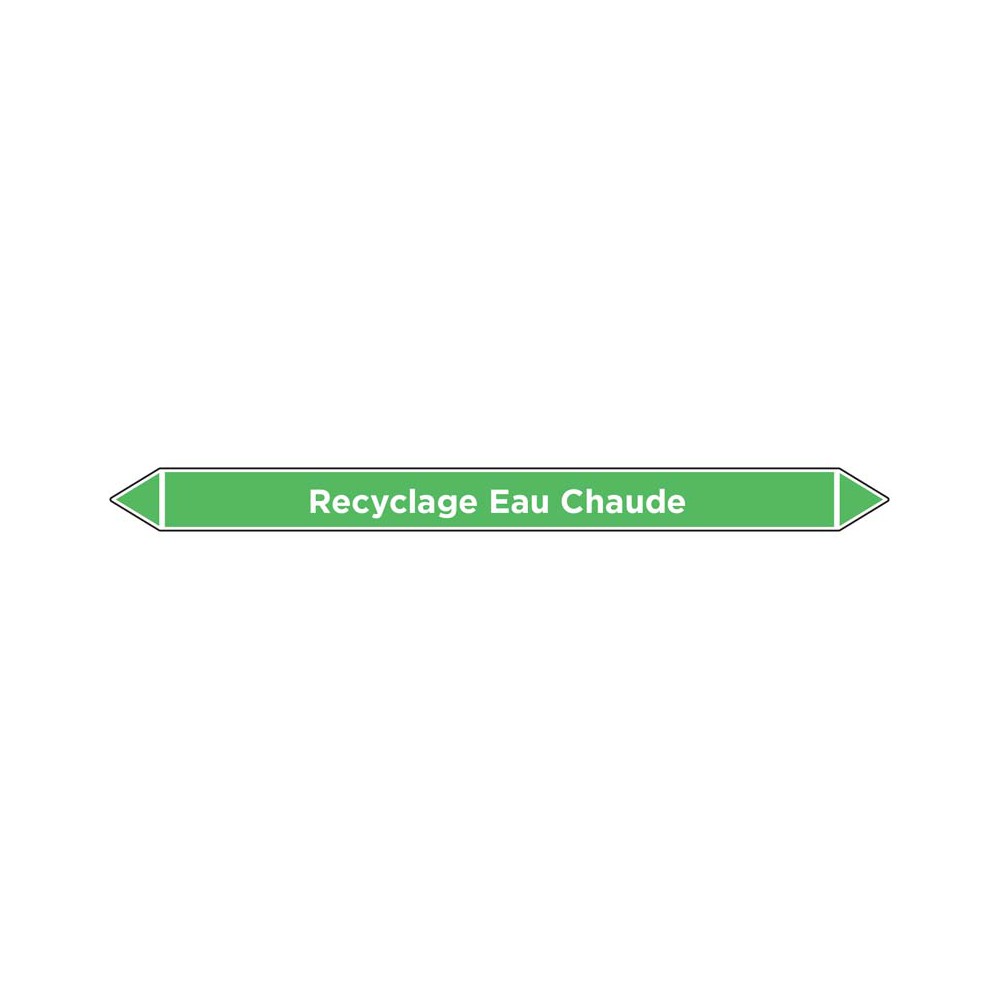 Marqueur de tuyauterie Recyclage Eau Chaude