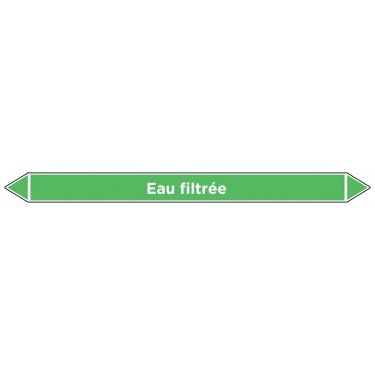 Marqueur de tuyauterie Eau filtrée