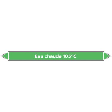 Marqueur de tuyauterie Eau chaude 105°C