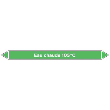 Marqueur de tuyauterie Eau chaude 105°C