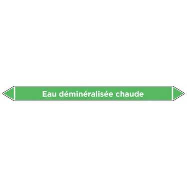 Marqueur de tuyauterie Eau déminéralisée chaude
