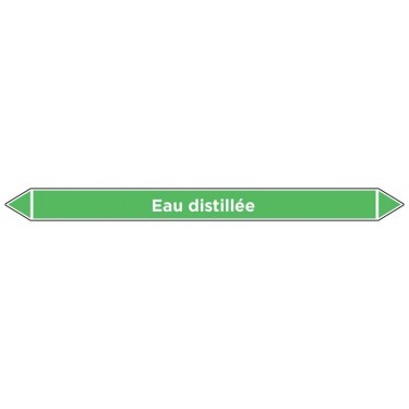Marqueur de tuyauterie Eau distillée